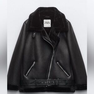 Zara Women’s Black Moto Jacket